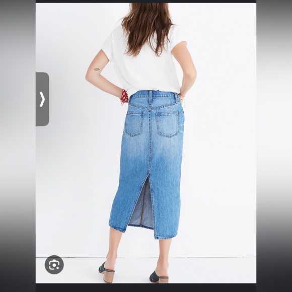 NWT Madewell midi Jean skirt - Picture 4 of 10
